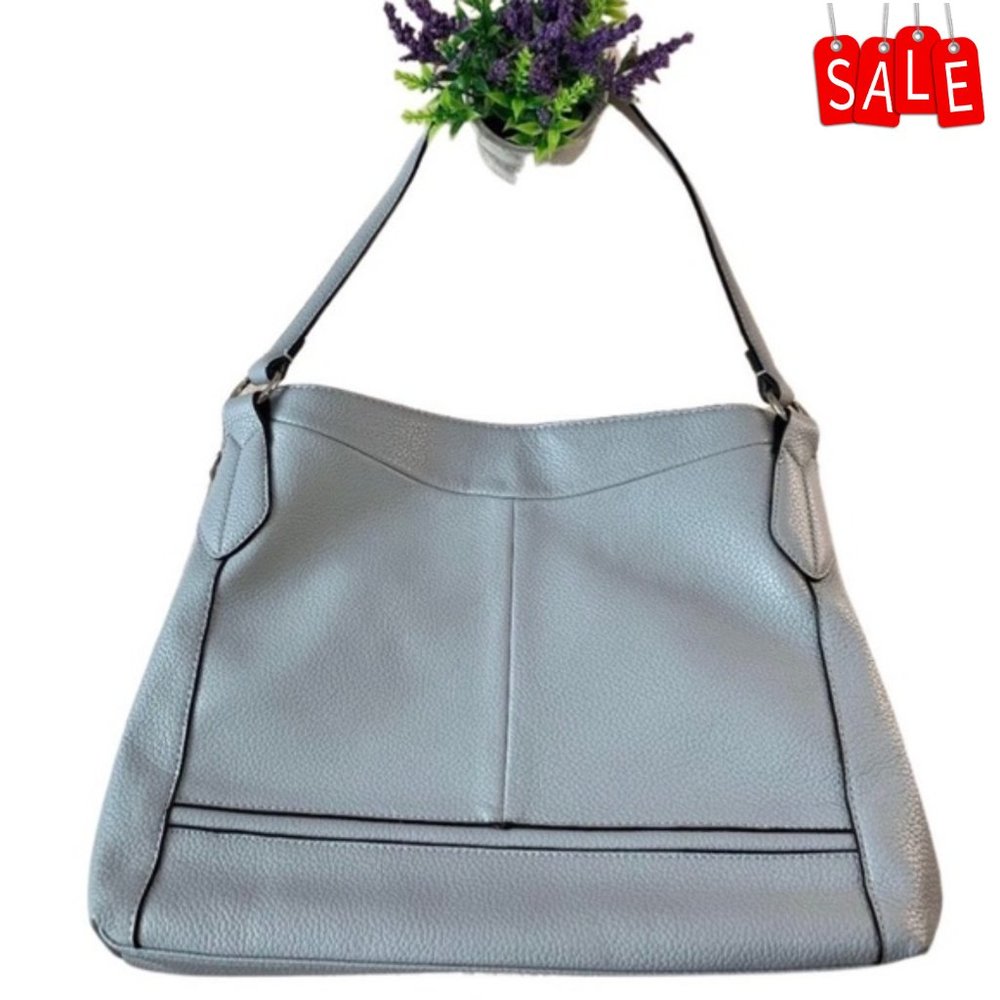 13.5” Light Blue/Grey shoulder bag